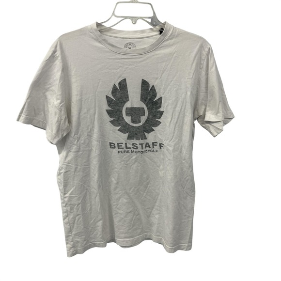 Belstaff Other - Belstaff Shirt Mens XL White Pure Motorcycle Logo Graphic Crewneck  Tee